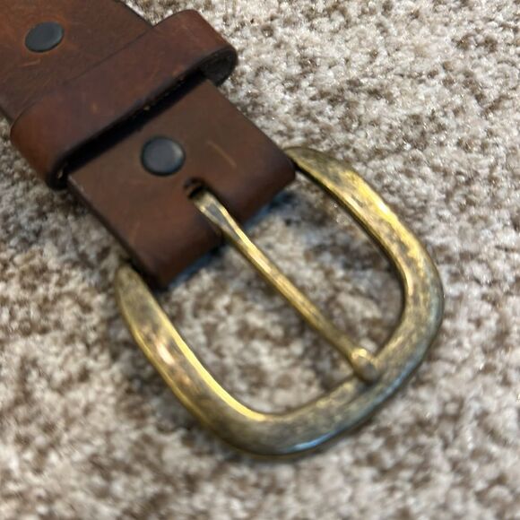 Justin Top Grade Cowhide Brown Work Belt 34 - Picture 4 of 7